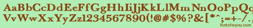 Fradex Font – Brown Fonts on Green Background
