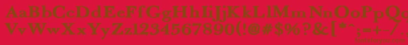 Fradex Font – Brown Fonts on Red Background
