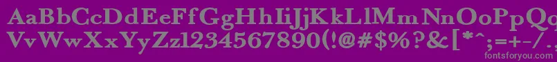 Fradex-Schriftart – Graue Schriften auf violettem Hintergrund