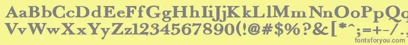 Fradex Font – Gray Fonts on Yellow Background
