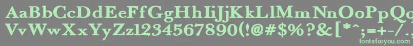 Fradex Font – Green Fonts on Gray Background