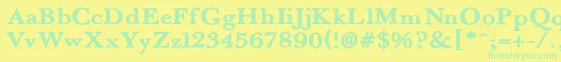 Fradex Font – Green Fonts on Yellow Background
