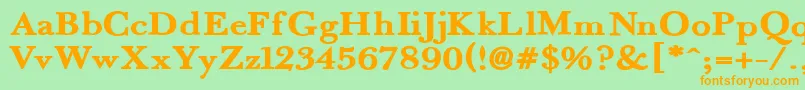 Fradex Font – Orange Fonts on Green Background