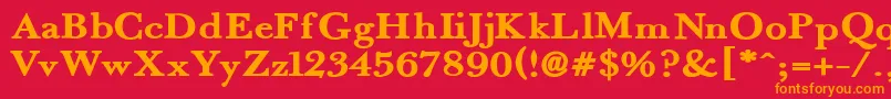Fradex Font – Orange Fonts on Red Background