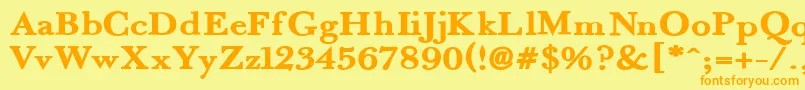 Fradex Font – Orange Fonts on Yellow Background