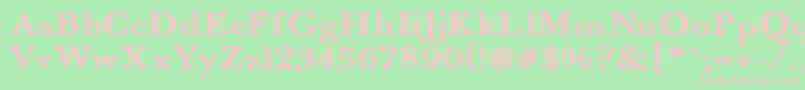Fradex Font – Pink Fonts on Green Background
