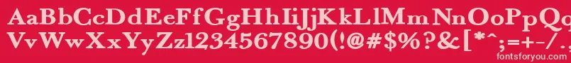 Fradex Font – Pink Fonts on Red Background