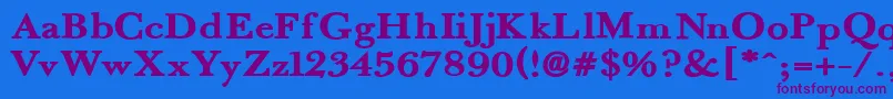 Fradex Font – Purple Fonts on Blue Background