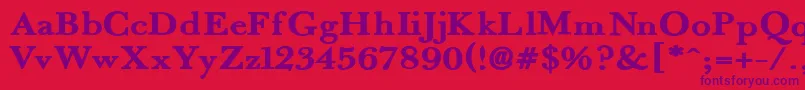Шрифт Fradex – фиолетовые шрифты на красном фоне