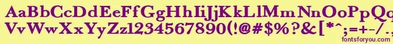 Fradex Font – Purple Fonts on Yellow Background