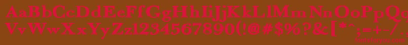 Fradex Font – Red Fonts on Brown Background