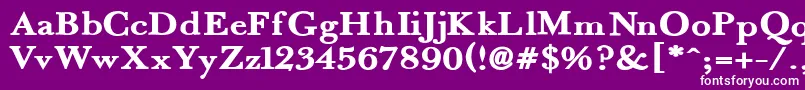 Fradex Font – White Fonts on Purple Background