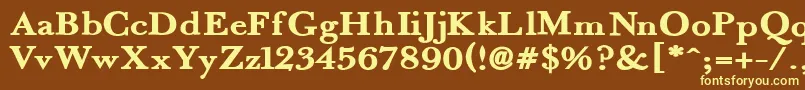 Fradex Font – Yellow Fonts on Brown Background