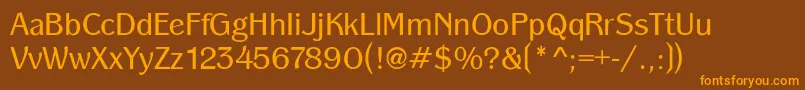 Weitere Informationen zur PanacheBook-Schriftart PanacheBook-Schriftart – Orangefarbene Schriften auf braunem Hintergrund