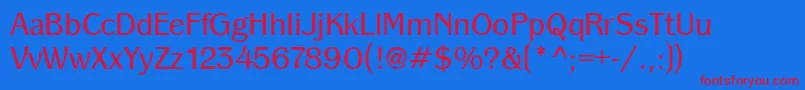 PanacheBook Font – Red Fonts on Blue Background