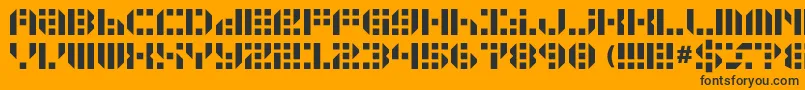 Шрифт Gunju – чёрные шрифты на оранжевом фоне