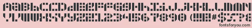 Gunju-Schriftart – Schwarze Schriften auf rosa Hintergrund