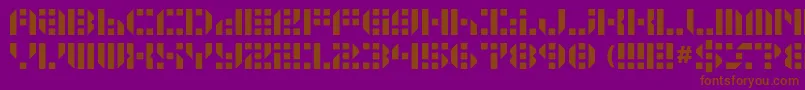 Gunju-fontti – ruskeat fontit violetilla taustalla