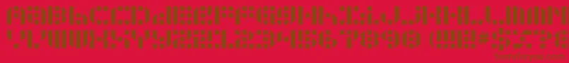 フォントGunju – 赤い背景に茶色の文字