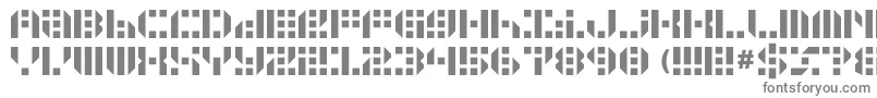フォントGunju – 白い背景に灰色の文字