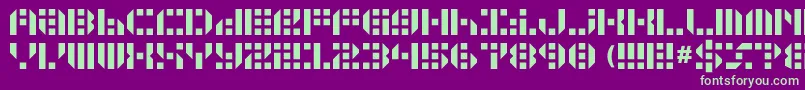 Шрифт Gunju – зелёные шрифты на фиолетовом фоне