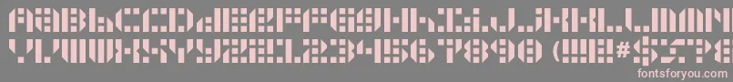 フォントGunju – 灰色の背景にピンクのフォント
