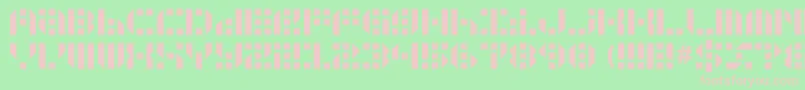 Gunju-fontti – vaaleanpunaiset fontit vihreällä taustalla