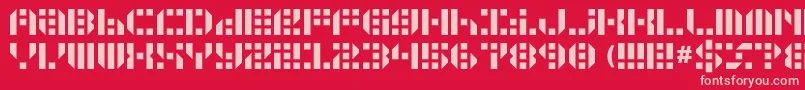 フォントGunju – 赤い背景にピンクのフォント
