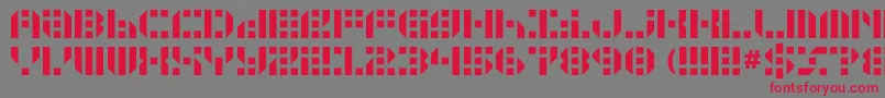 Gunju Font – Red Fonts on Gray Background