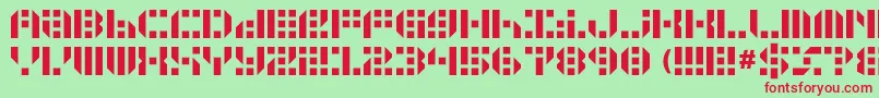 Шрифт Gunju – красные шрифты на зелёном фоне