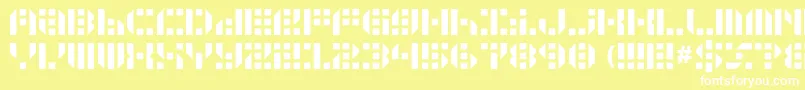 Шрифт Gunju – белые шрифты на жёлтом фоне