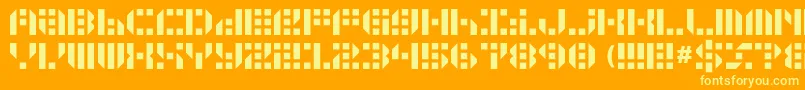 Gunju Font – Yellow Fonts on Orange Background