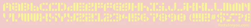 Gunju Font – Yellow Fonts on Pink Background