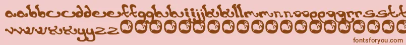 Earth Font – Brown Fonts on Pink Background