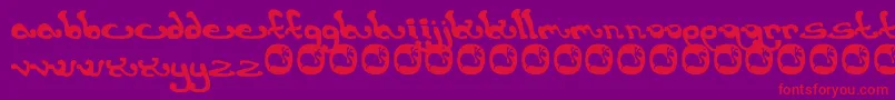 Earth Font – Red Fonts on Purple Background