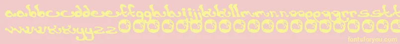 Earth Font – Yellow Fonts on Pink Background