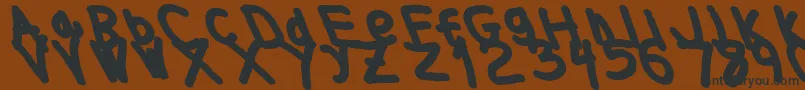 Thickerthanleftalic Font – Black Fonts on Brown Background