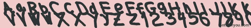Thickerthanleftalic Font – Black Fonts on Pink Background