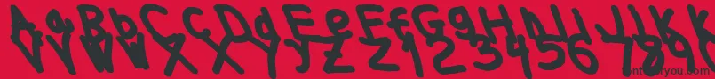 Thickerthanleftalic Font – Black Fonts on Red Background
