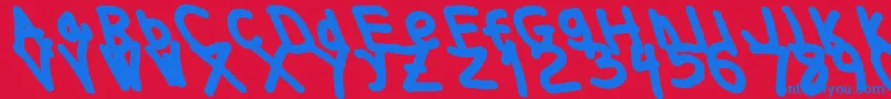 Thickerthanleftalic Font – Blue Fonts on Red Background