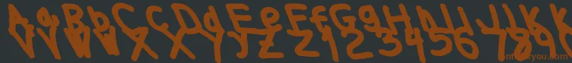 Thickerthanleftalic Font – Brown Fonts on Black Background