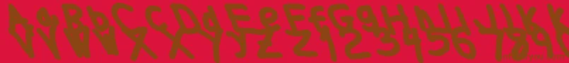 Thickerthanleftalic Font – Brown Fonts on Red Background