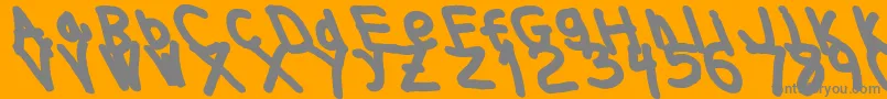 Thickerthanleftalic Font – Gray Fonts on Orange Background