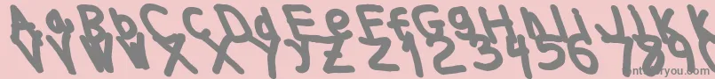 Thickerthanleftalic Font – Gray Fonts on Pink Background