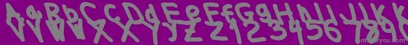 Thickerthanleftalic Font – Gray Fonts on Purple Background