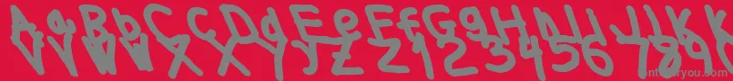 Thickerthanleftalic Font – Gray Fonts on Red Background