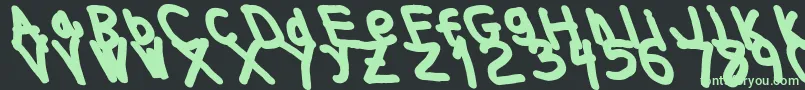 Thickerthanleftalic Font – Green Fonts on Black Background