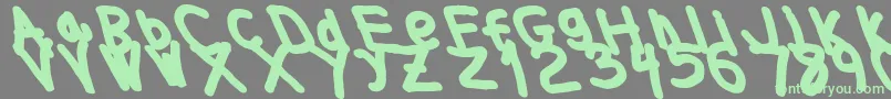 Thickerthanleftalic Font – Green Fonts on Gray Background