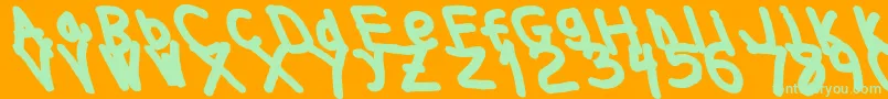 Thickerthanleftalic Font – Green Fonts on Orange Background