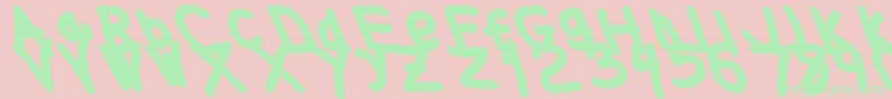 Thickerthanleftalic Font – Green Fonts on Pink Background